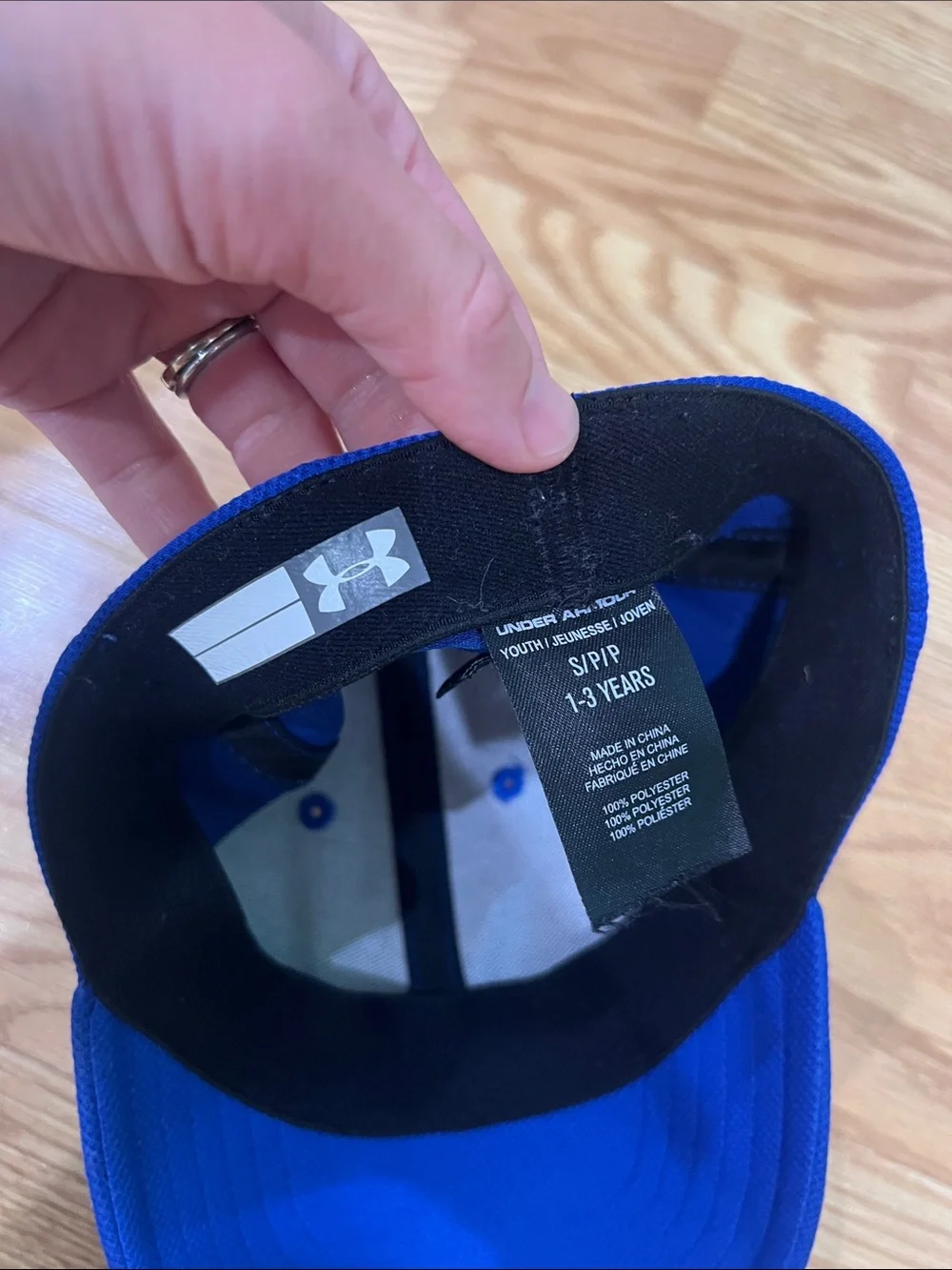 Under Armour Kids Blue Baseball Cap with Contrasting Logo